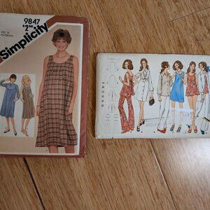 Bundle: vintage Sz 16 maternity sewing patterns, Simplicity 9847 Butterick 5779